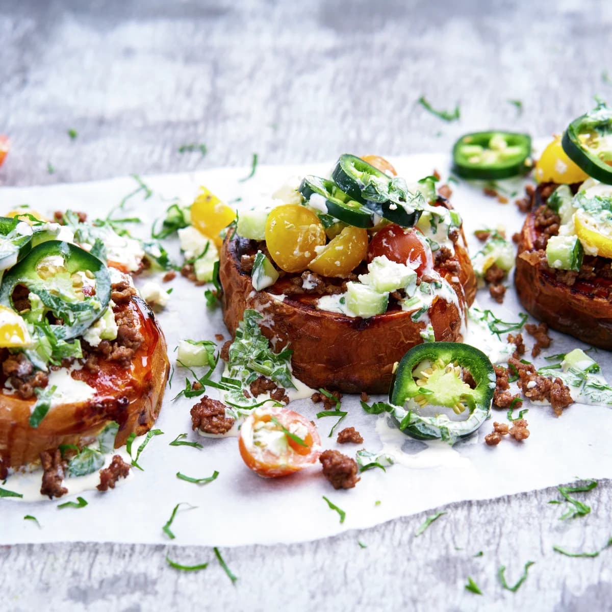 Potăj dulce de cartofi cu carne tocată