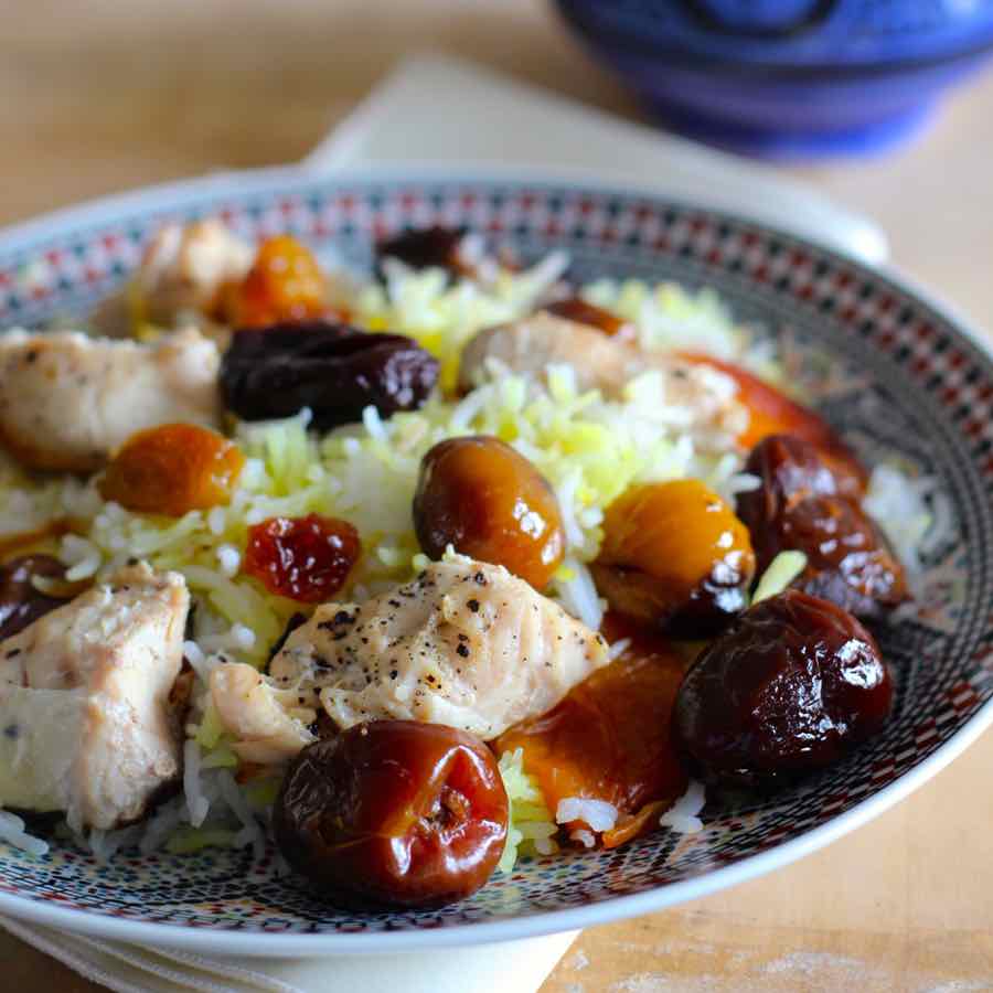 Plov cu Carne și Fructe Deshidratate (Parcha-Dosheme Plov)