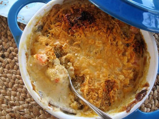 Cazuela de Camarones con Champiñones (Casserole cu Creveți și Ciuperci)