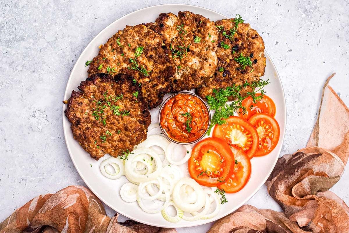 Pljeskavica (Traditional Serbian Burger)