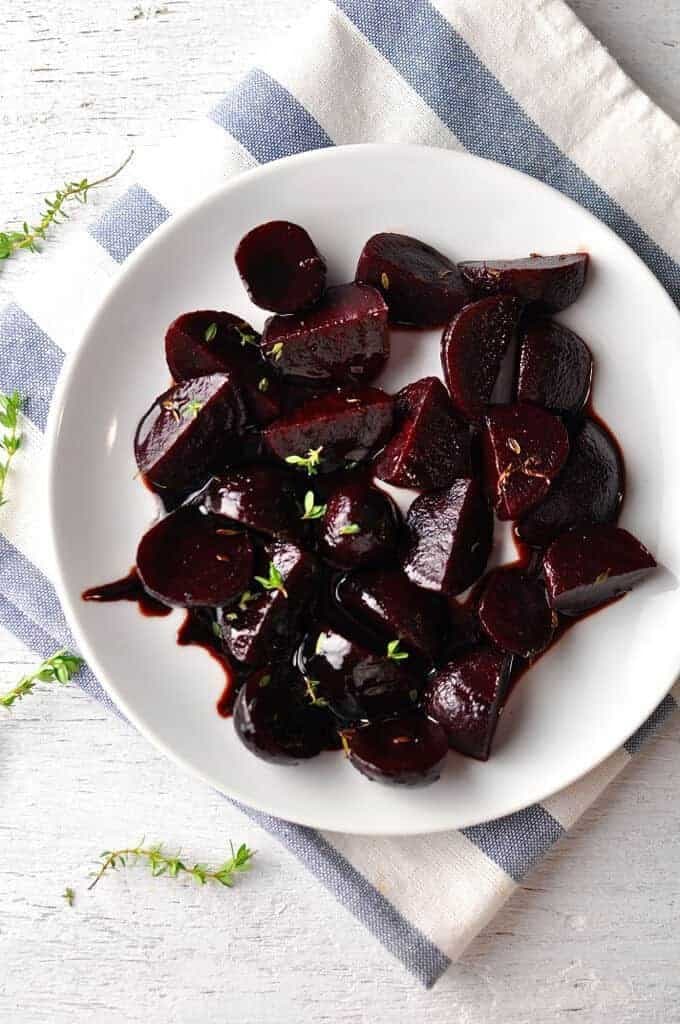 Balsamic Glazed Red Beetroot