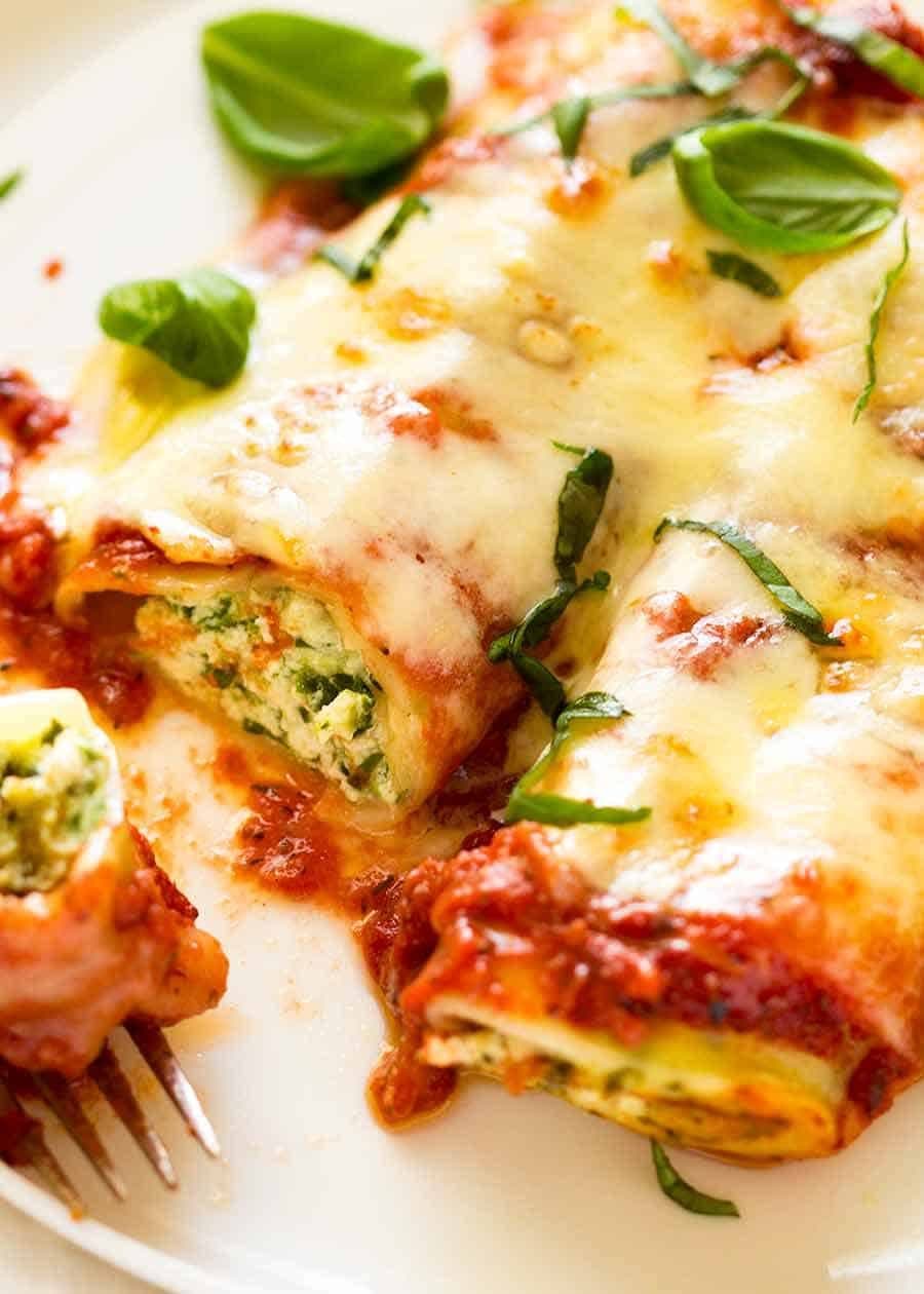 Cannelloni cu Spanac și Ricotta