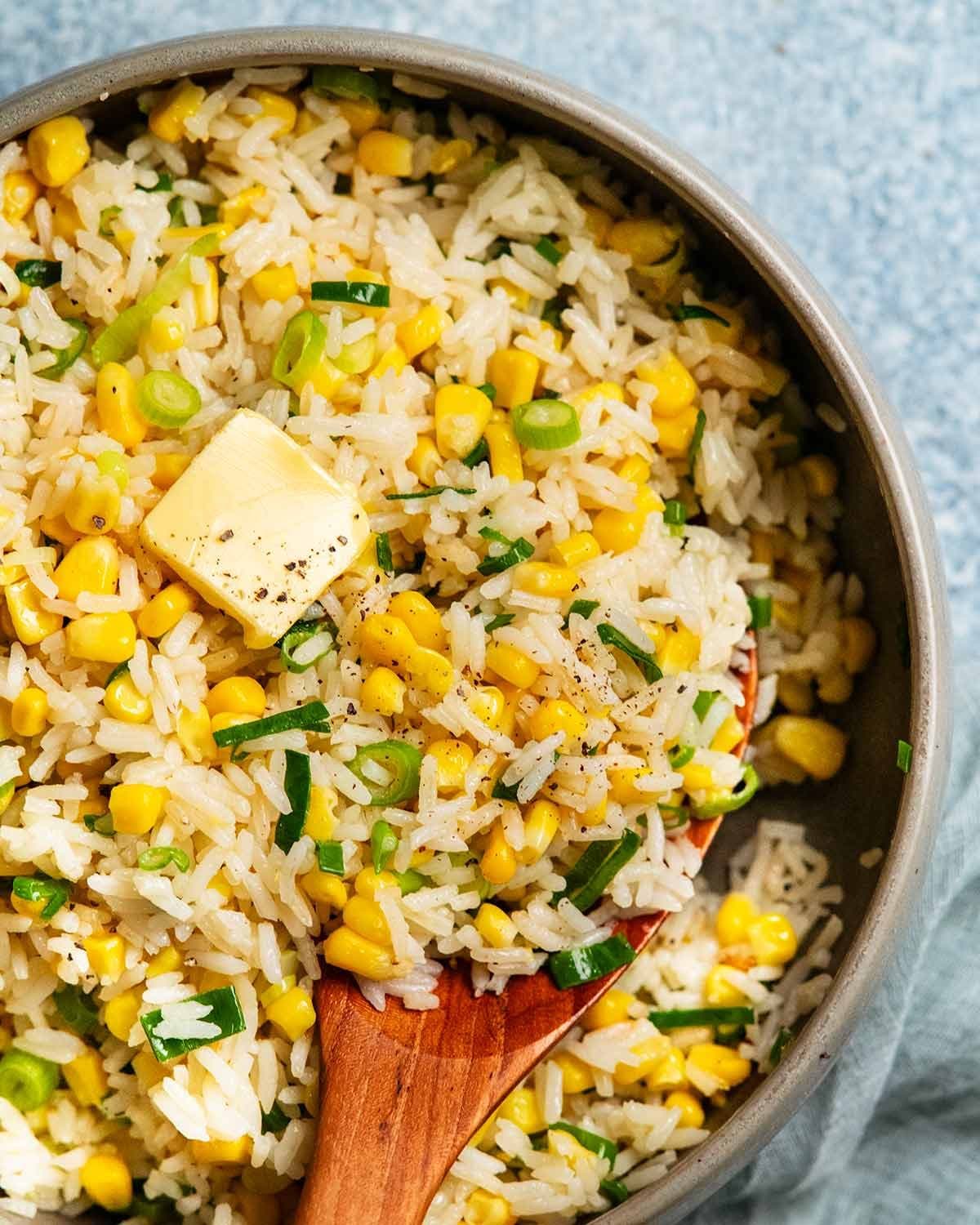 Hot buttered corn rice
