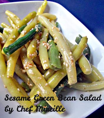 Salată de fasole verde cu semințe de susan