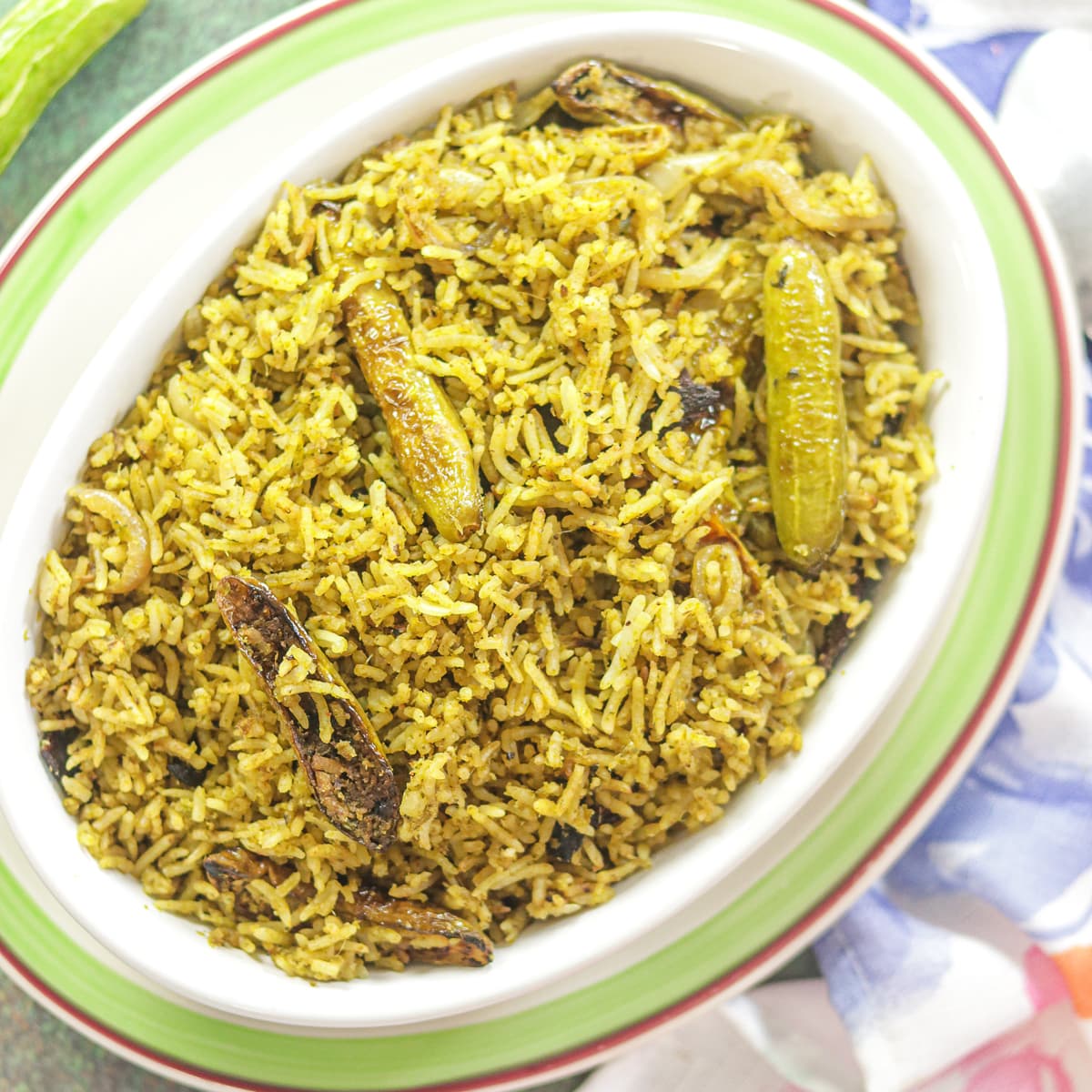Pulao cu Tindora (Ivy Gourd) și orez Basmati