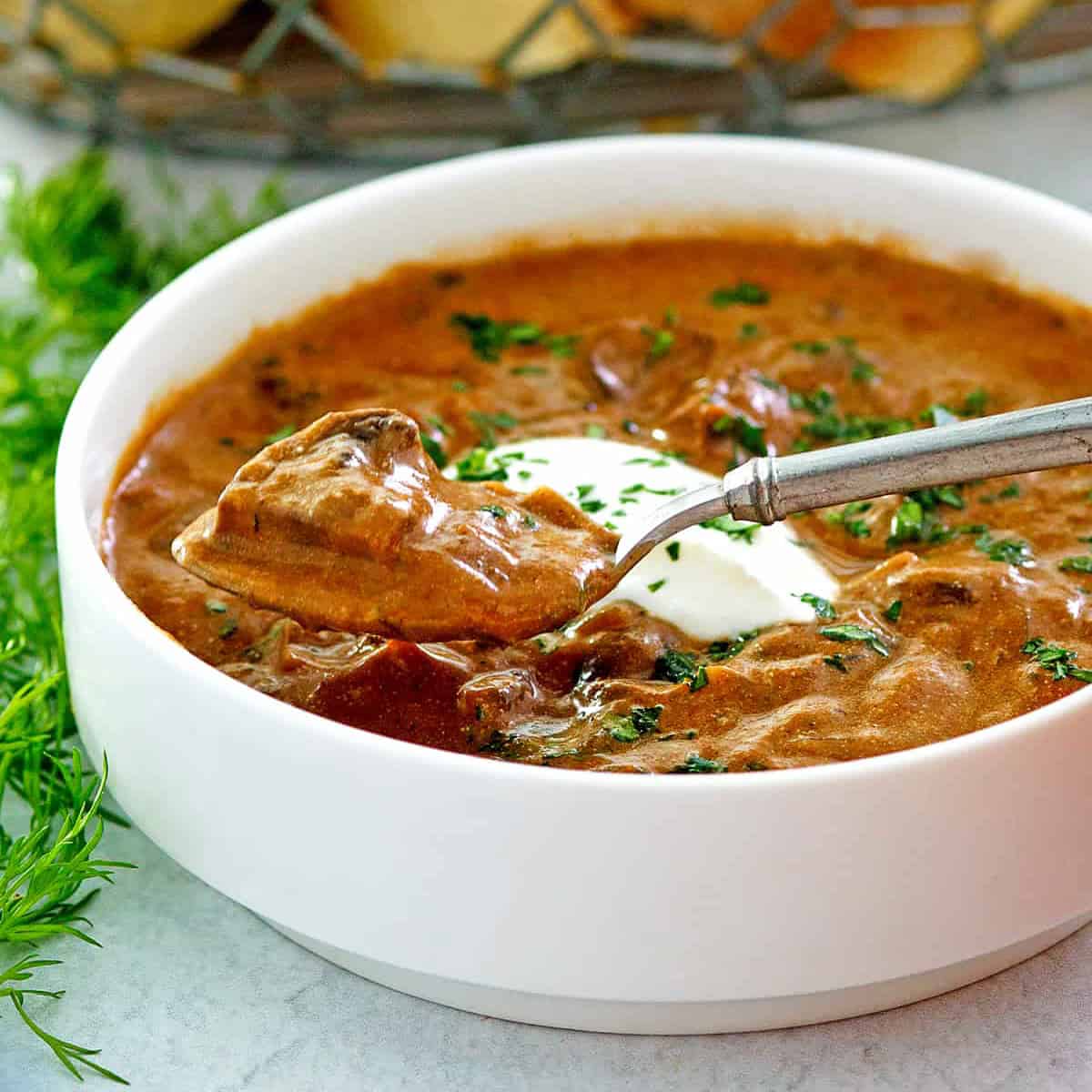 Supă de ciuperci maghiară