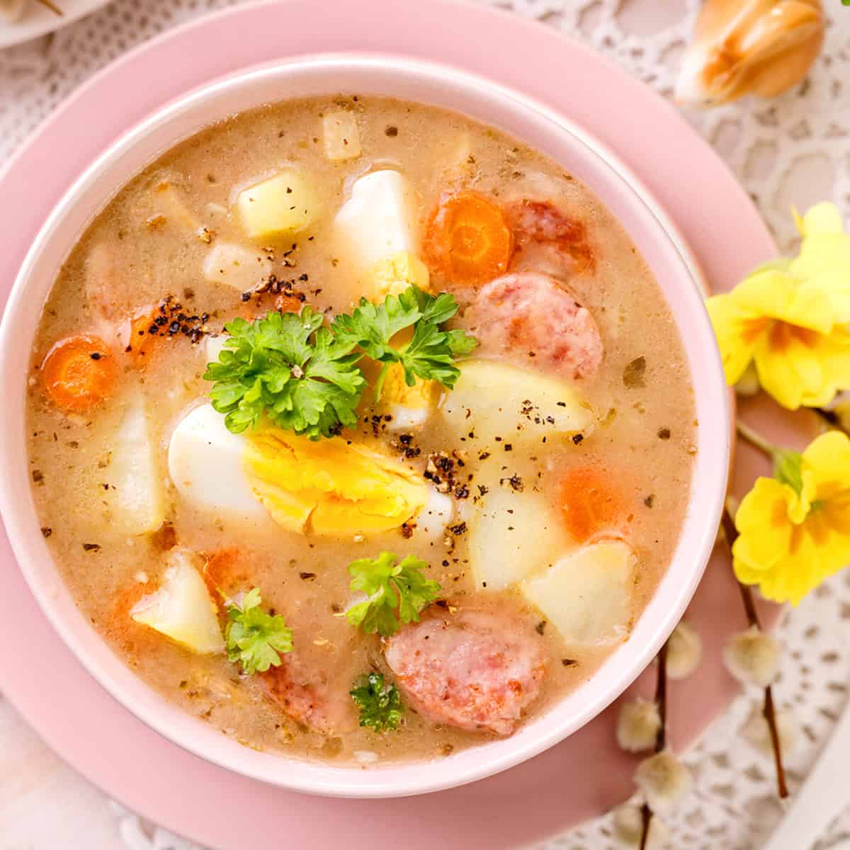 Żurek (Supă de secară acră poloneză)